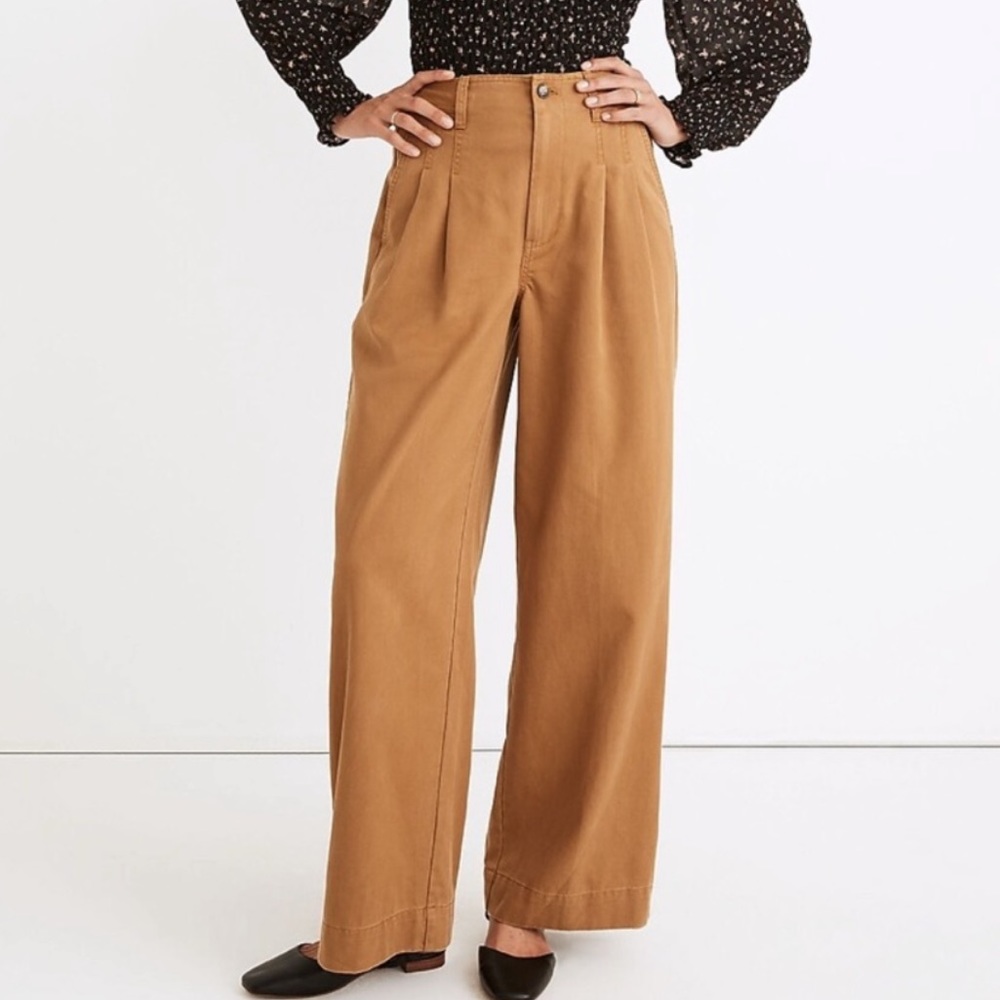 Madewell Corwin Pleated straight pants size 8